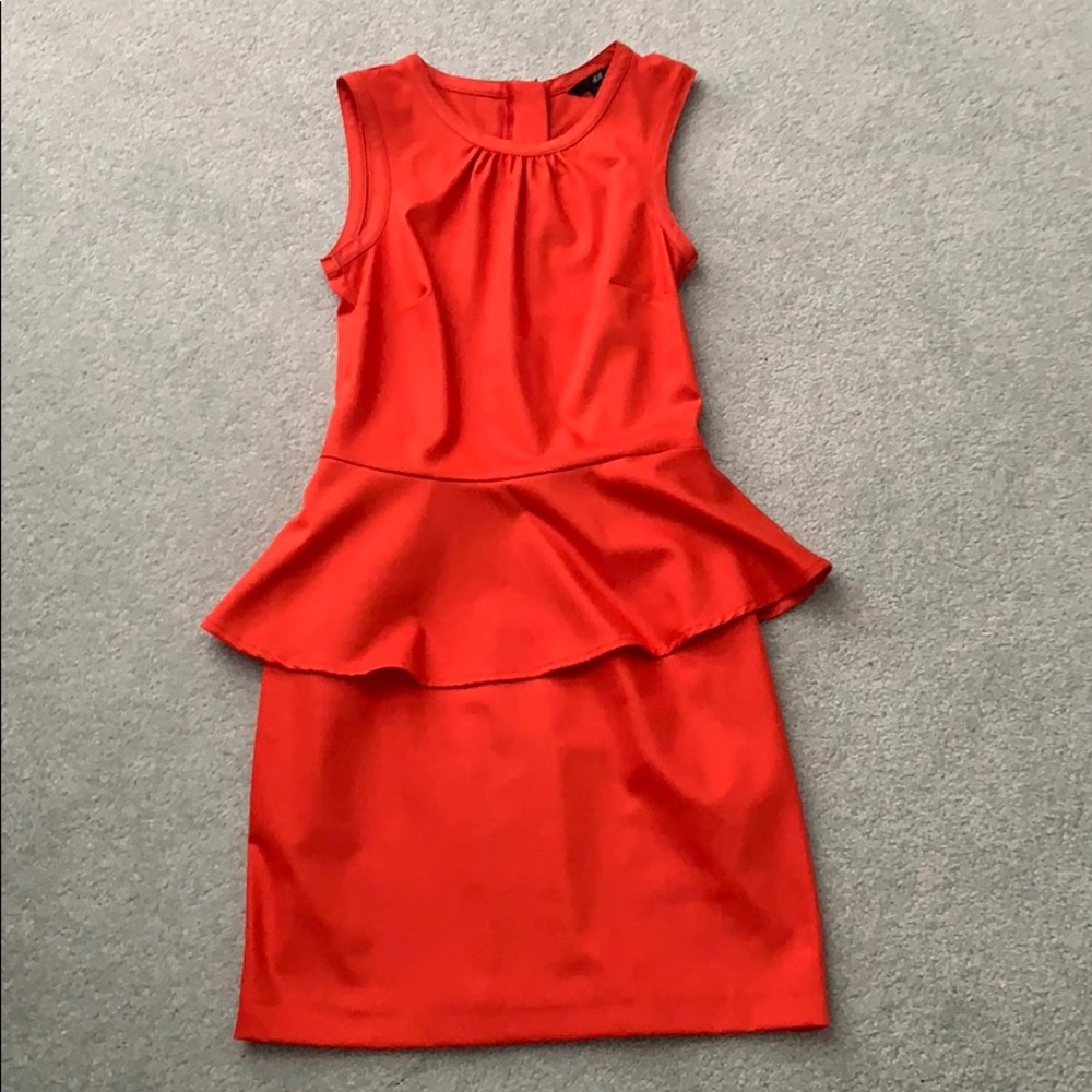 H&M - Orange/Red Peplum Minidress